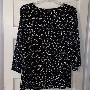 Black and white blouse